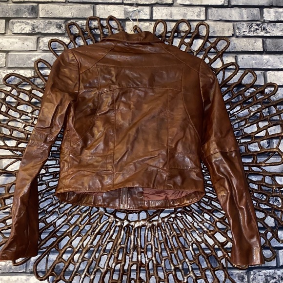 Vintage Wilson Brown Leather Moto Jacket 8 - Picture 3 of 5